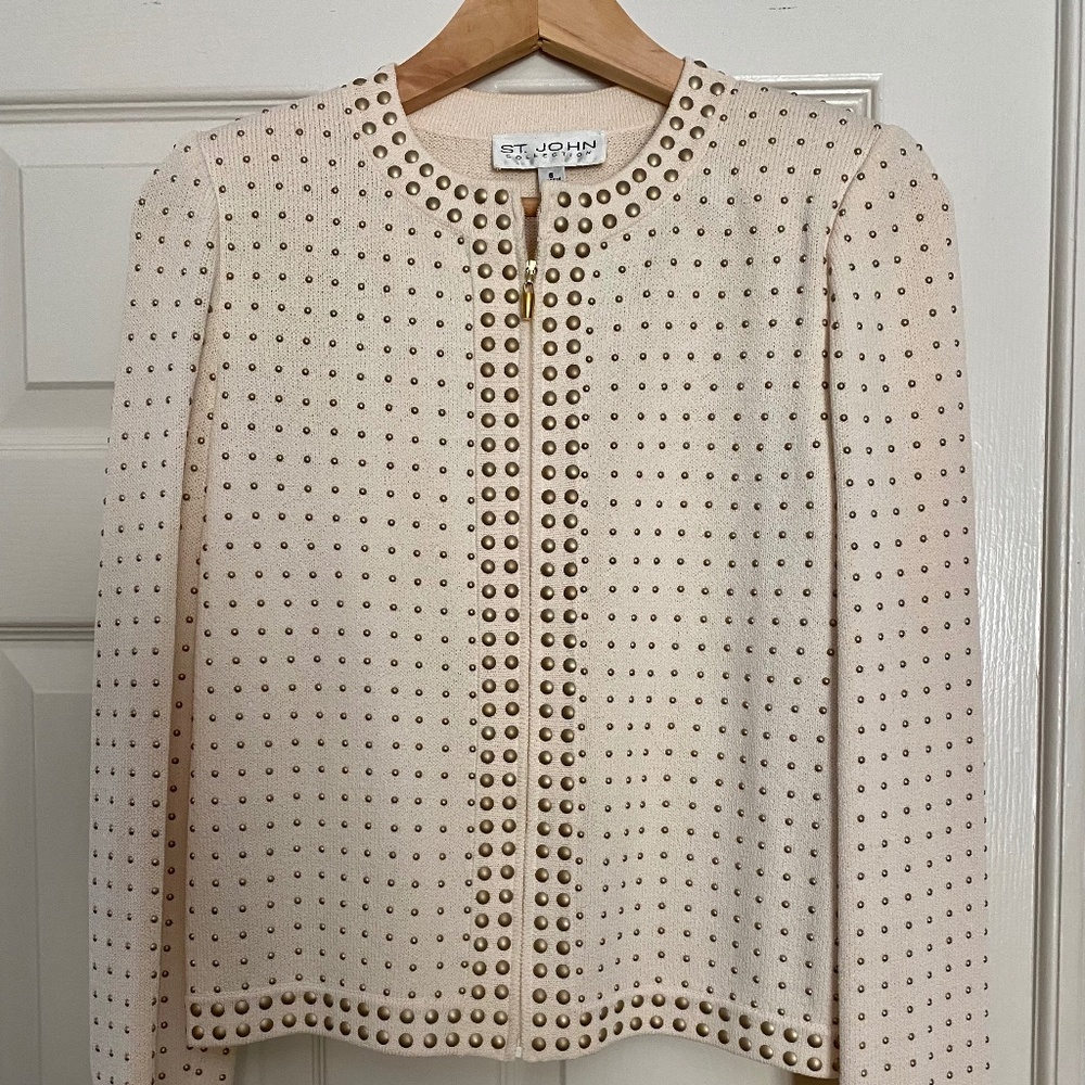 St John Knit jacket with metallic embellishments